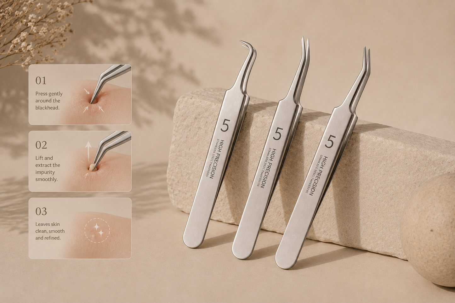 MANUAL BLACKHEAD REMOVAL TOOLS